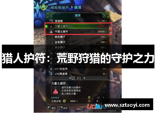 猎人护符：荒野狩猎的守护之力